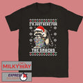 Raccoon I’m Just Here For The Snacks Ugly Christmas Sweater