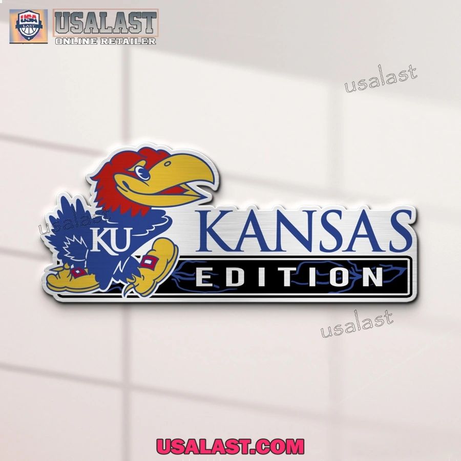 Kansas Jayhawks Edition 3D Car Badge Sticker