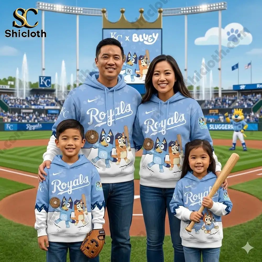 Kansas City Royals x Bluey Night Baseball 2026 Hoodie