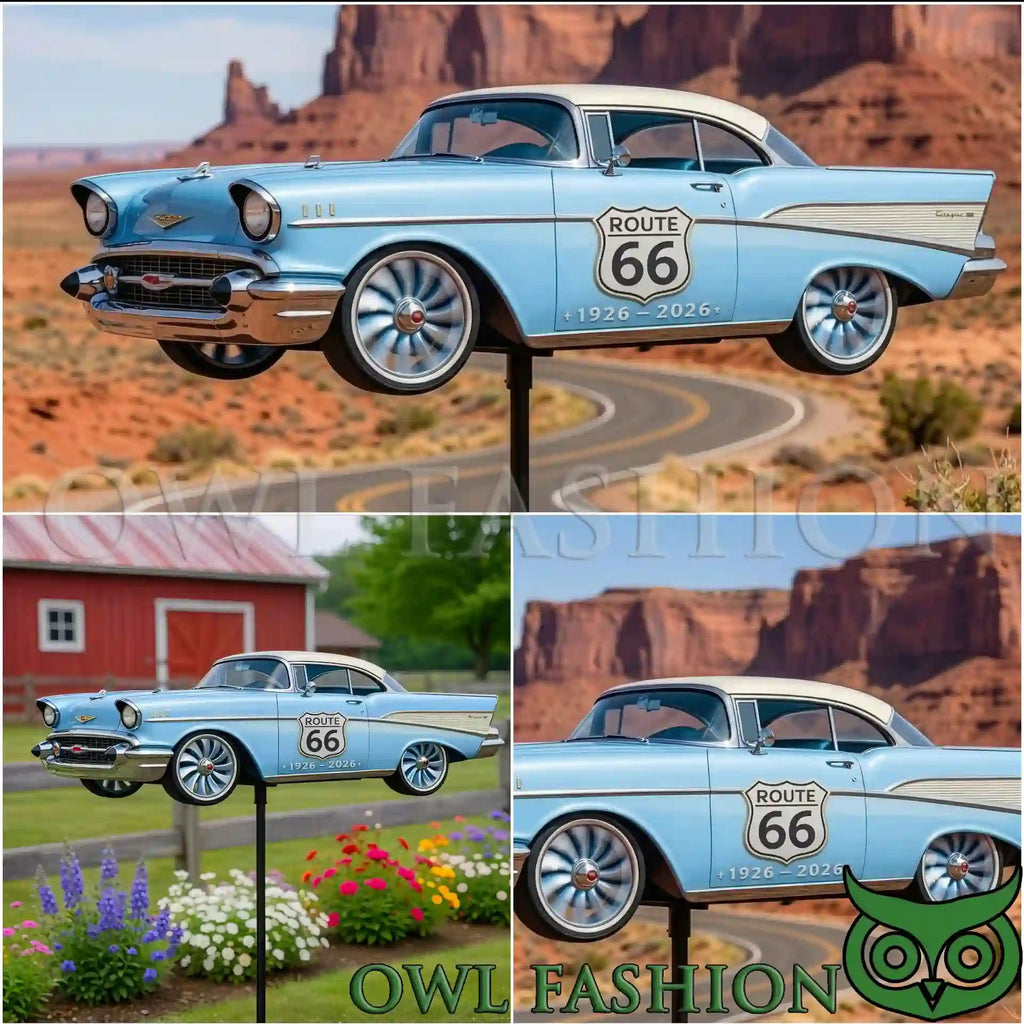 3D Design Chevrolet Bel Air Route 66 Wind Spinner