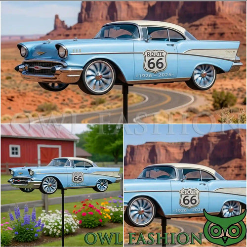 3D Design Chevrolet Bel Air Route 66 Wind Spinner