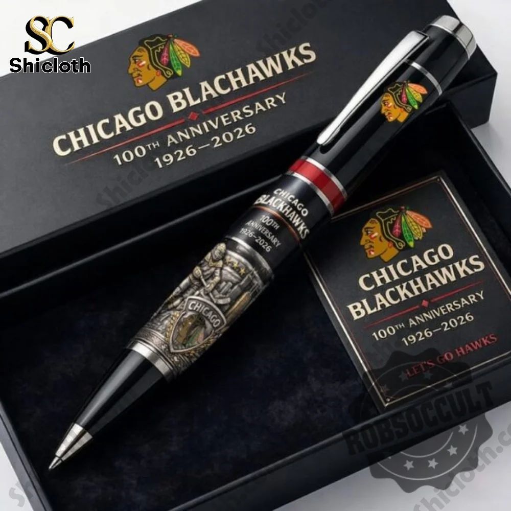 Hockey Team Chicago Blackhawks 100Th Anniversary Pen