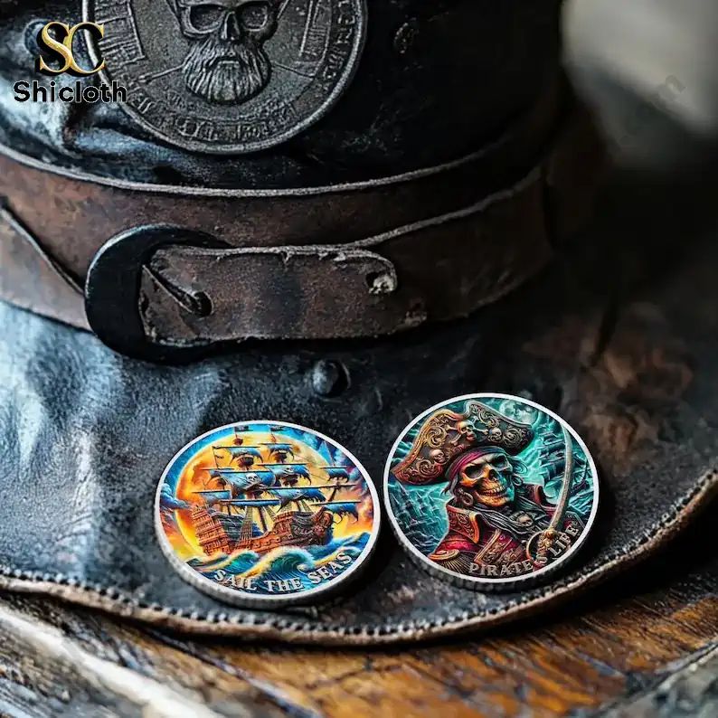 Pirate Coin Skeleton Pirate Ship
