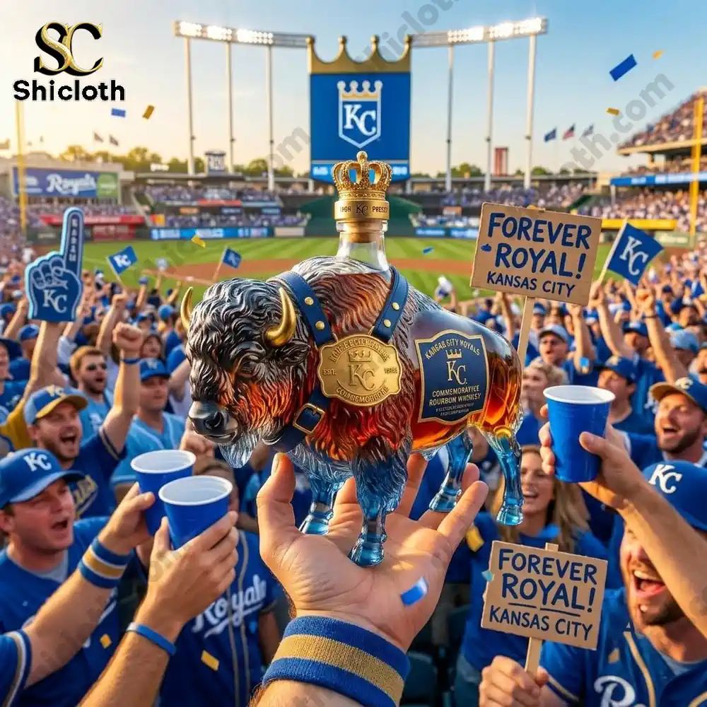 Bison Spirit BuffaloTrace x Kansas City Royals Limited Whiskey Bottle