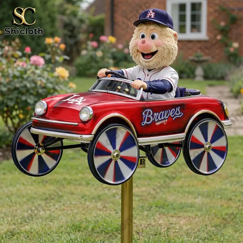 Atlanta Braves Blooper Wind Spinner For Garden