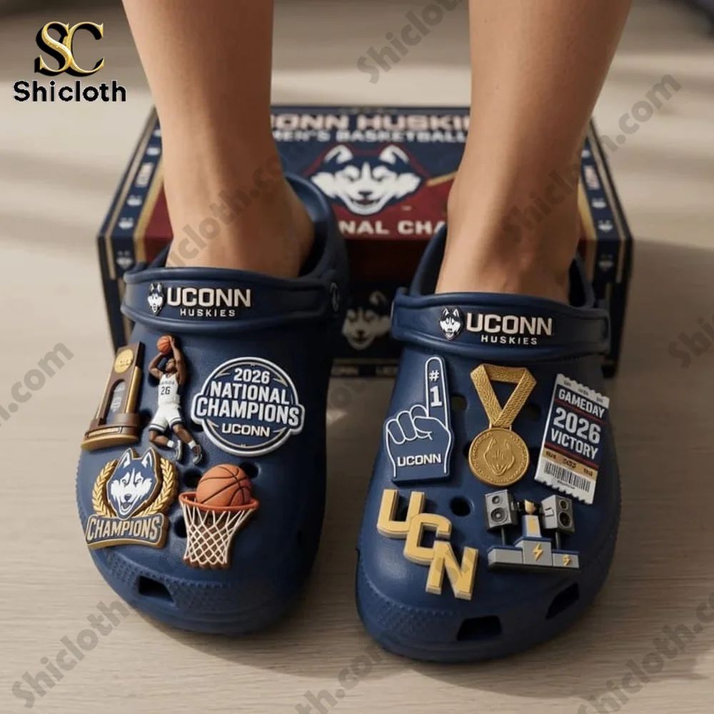 UConn Huskies National Champions 2026 Clogs Crocs