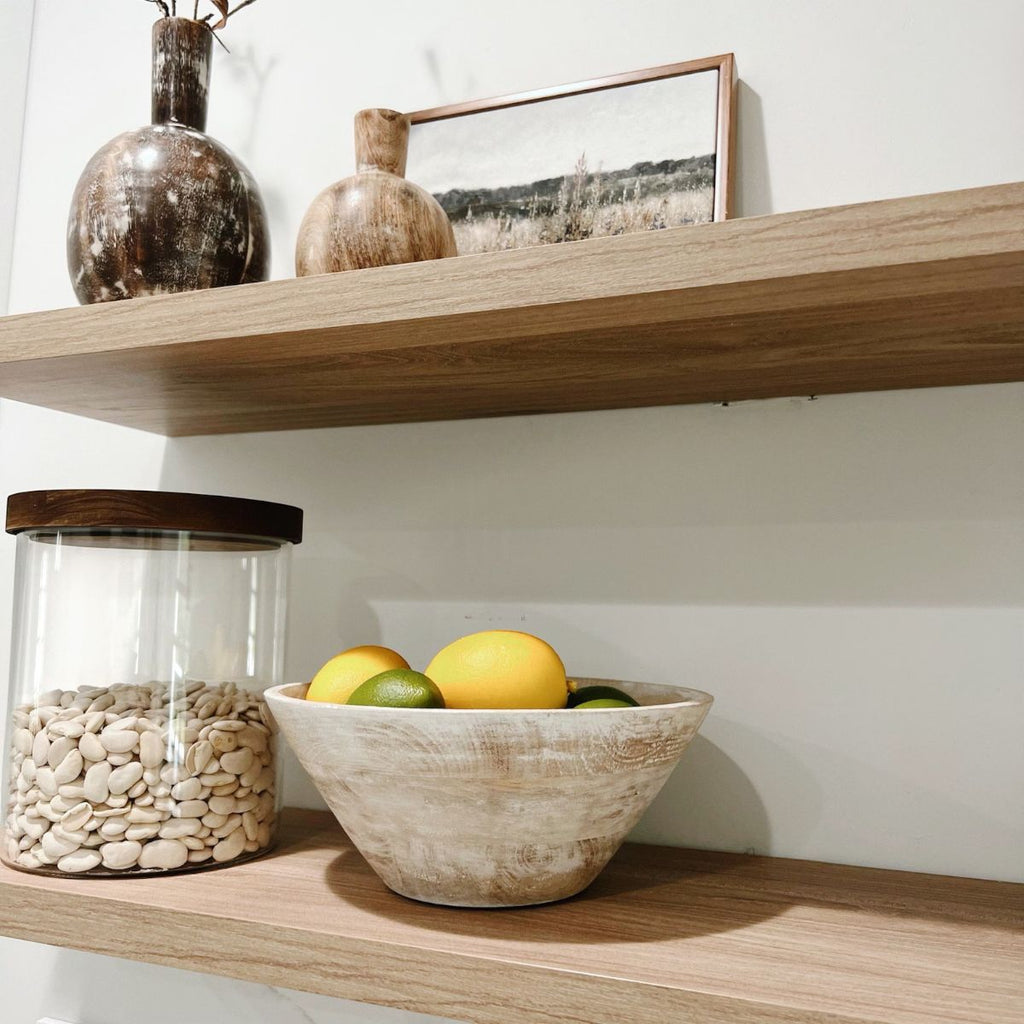 Rustic Natural Wood Bowl – Multifunctional Storage & Décor