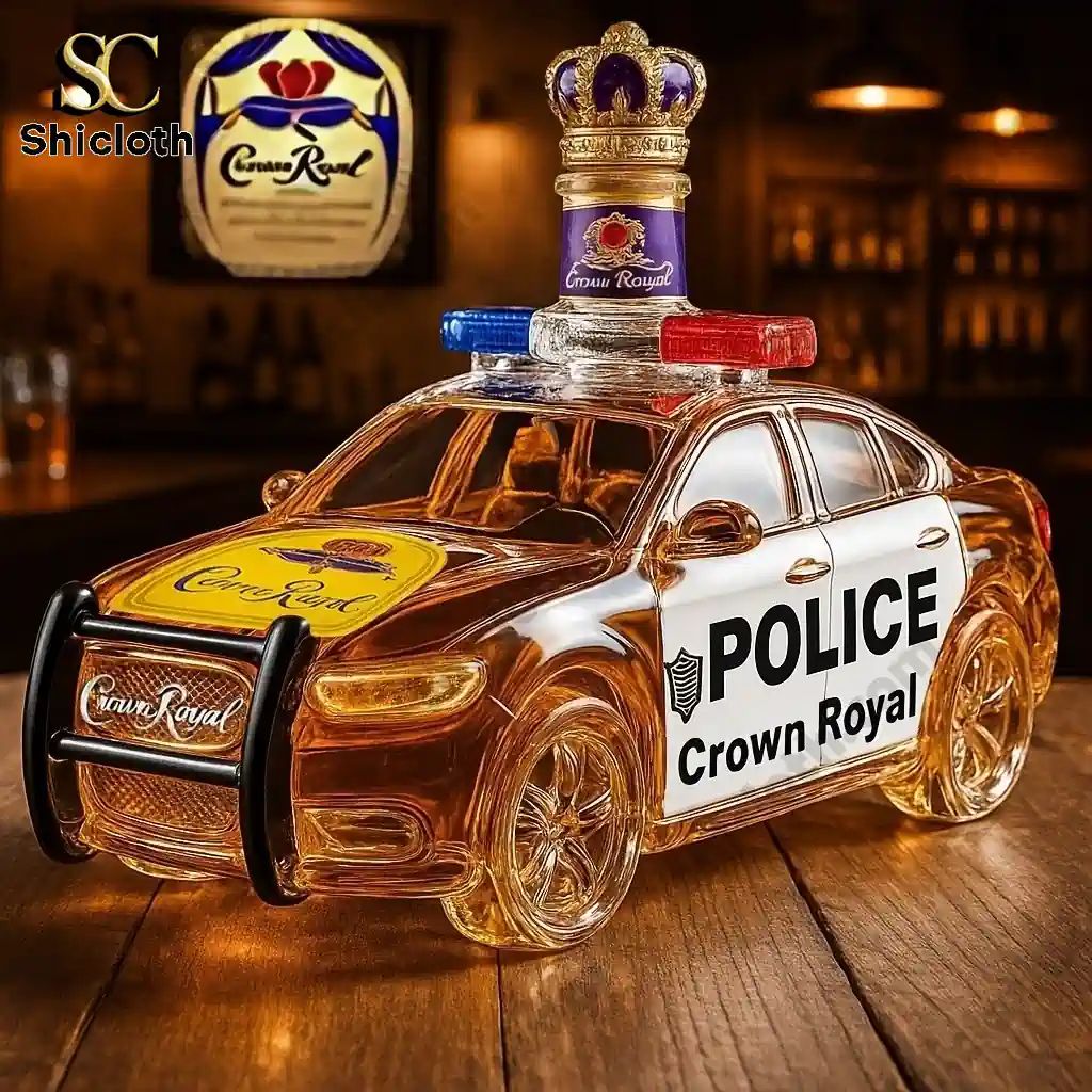 Police Car Crown Royal Bottle