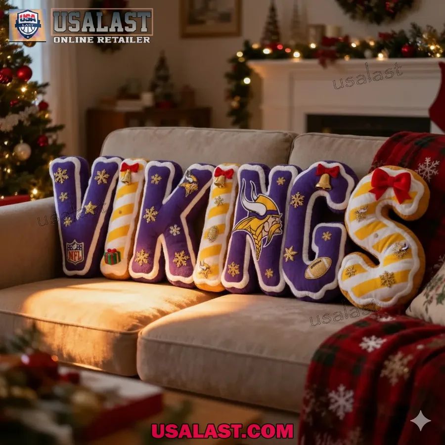 Minnesota Vikings Christmas Plush Pillow