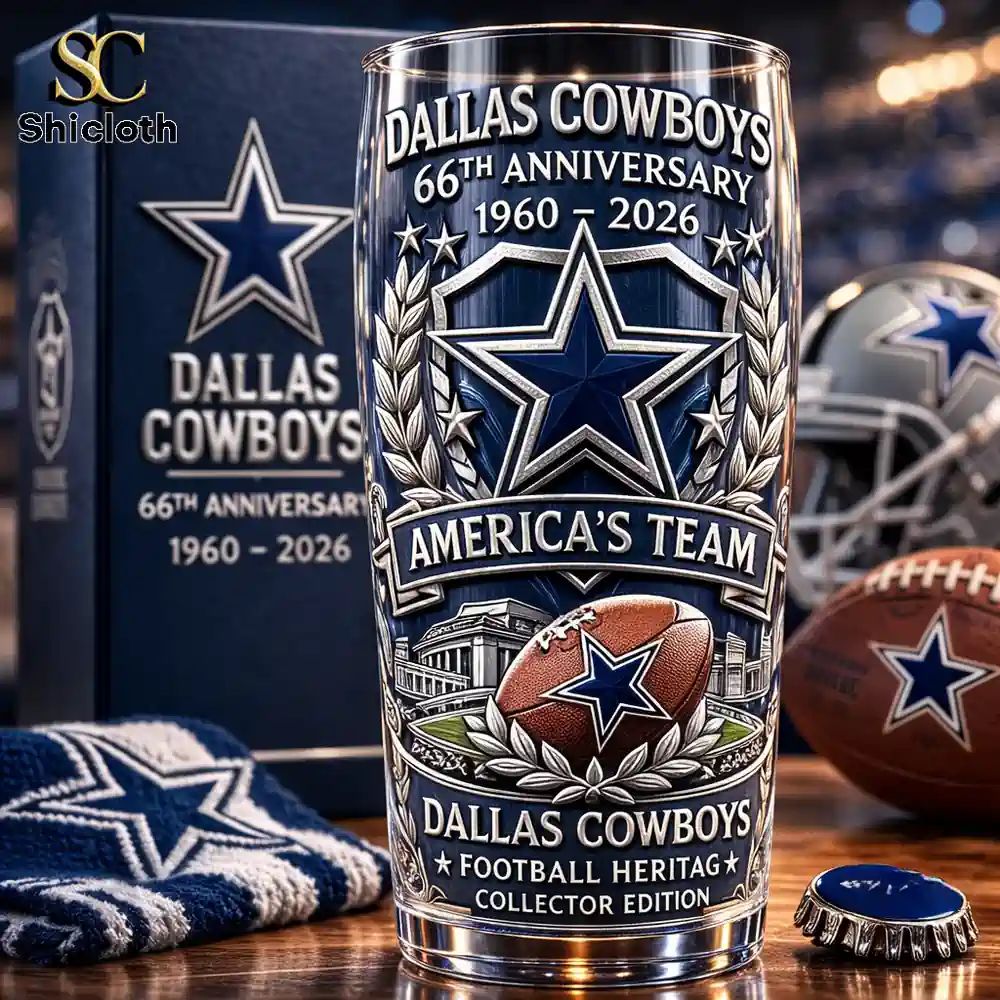 Dallas Cowboys 66th Anniversary Collector Beer Glass