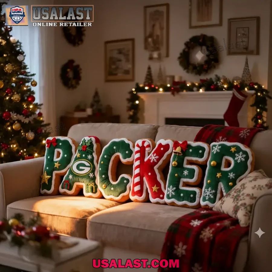 Green Bay Packers Christmas Plush Pillow