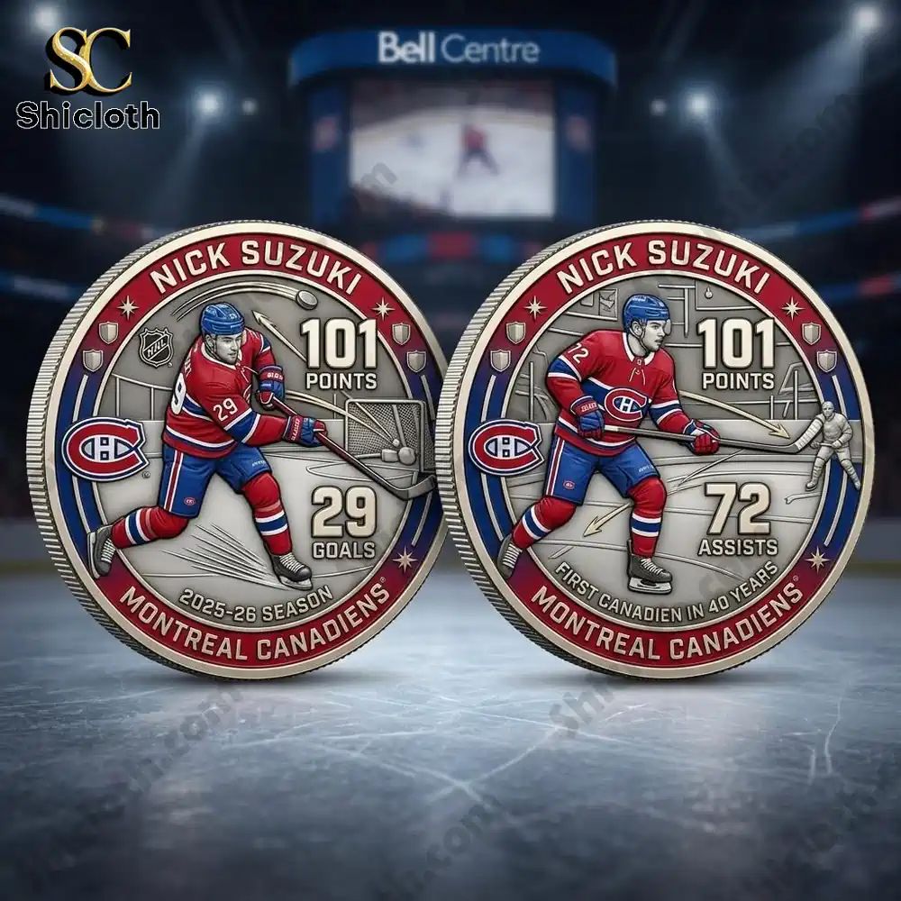 Montreal Canadiens Nick Suzuki 100 Points Commemorative Coin