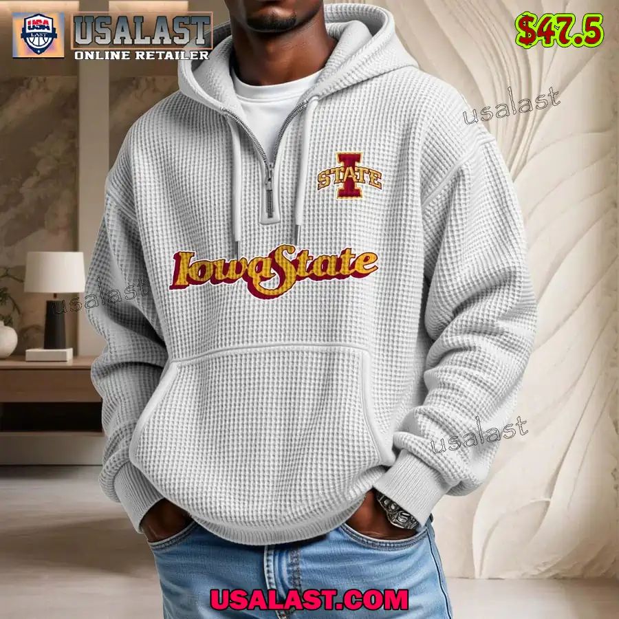 Iowa State Cyclones Waffle Half Zip Hoodie