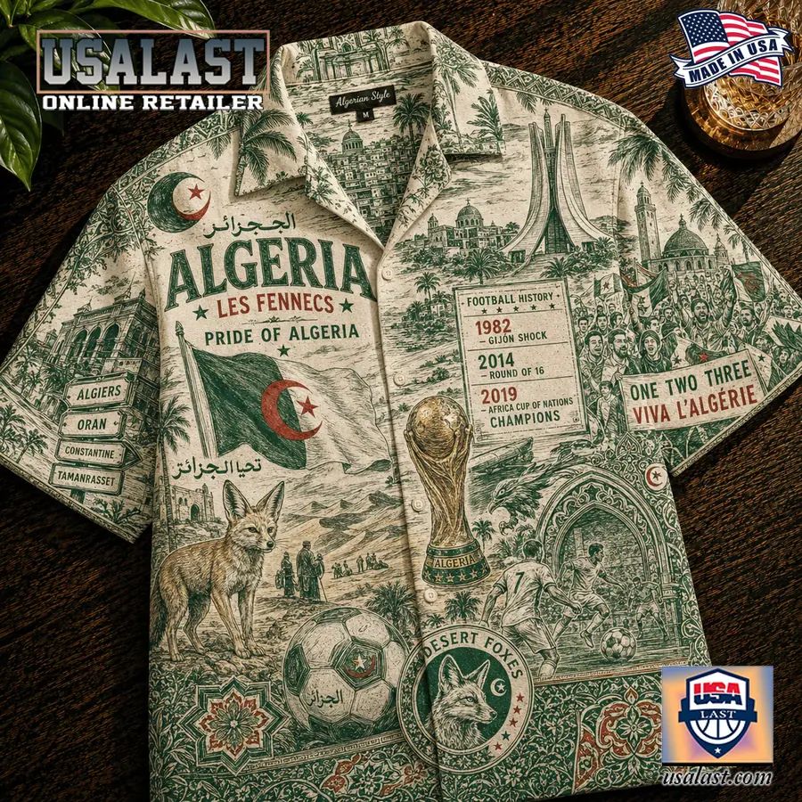 Algeria World Cup 2026 Tropical Hawaiian Shirt