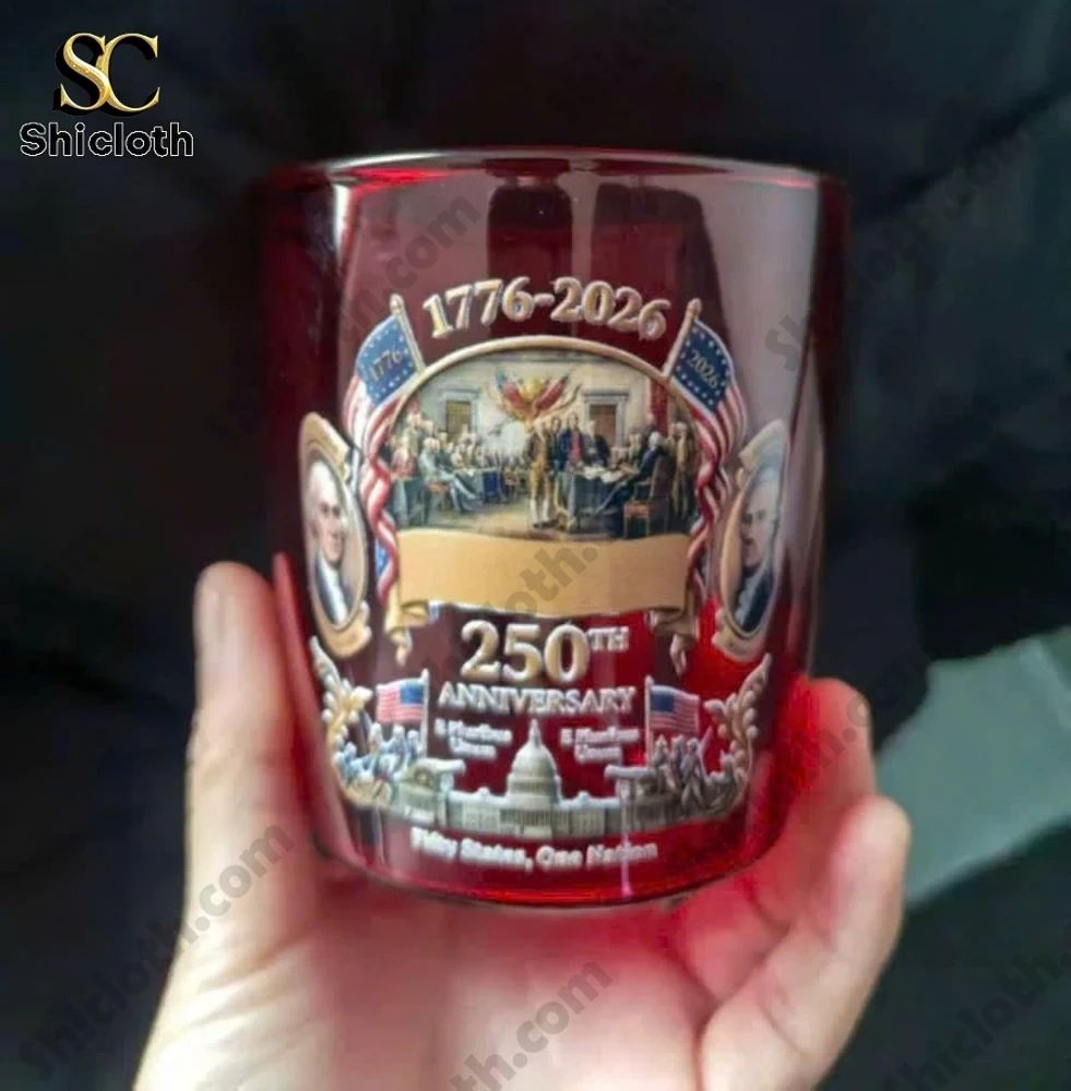 Crown Royal 250th Anniversary Edition We The People Whiskey Glass And Bottle Set