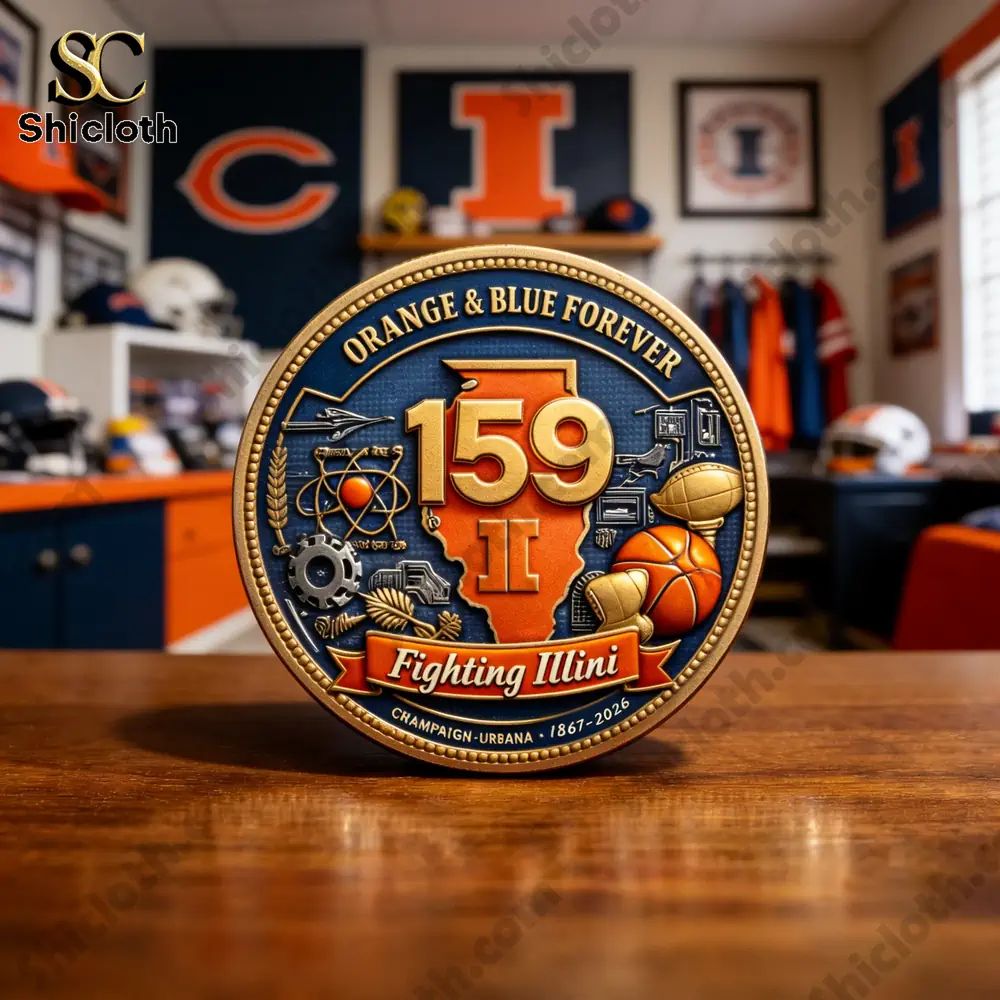 University of Illinois Fighting Illini 159th Anniversary Challenge Coin