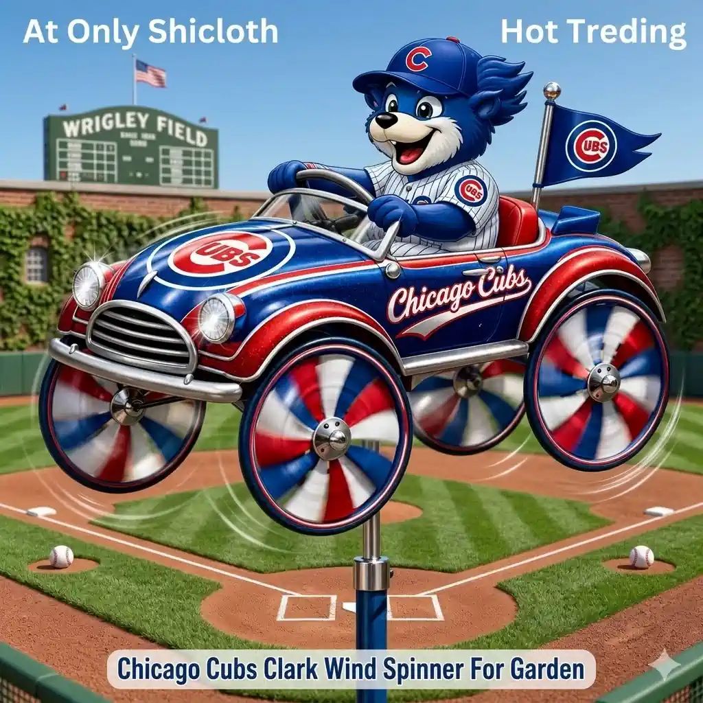 Chicago Cubs Clark Wind Spinner For Garden