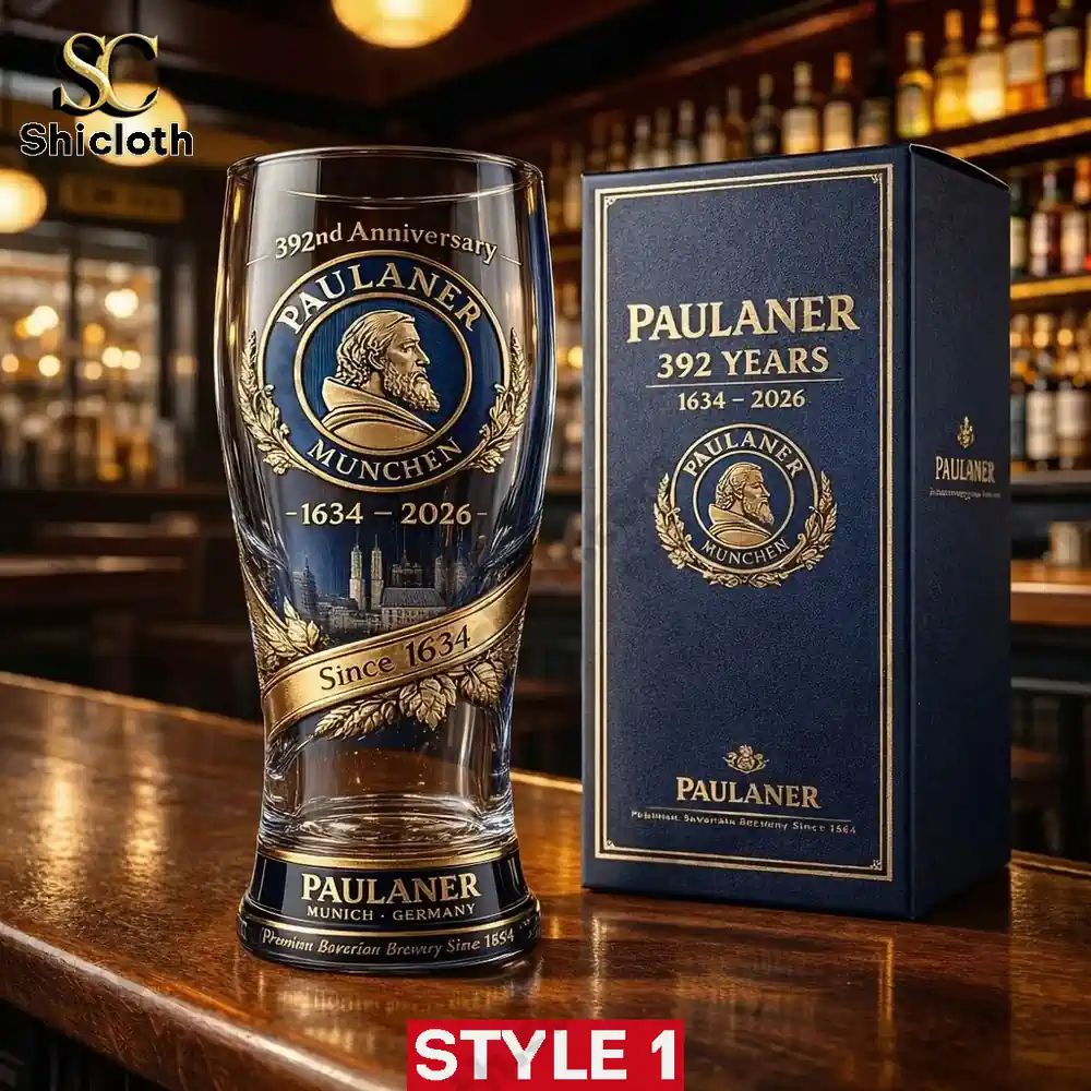 Paulaner 1634-2026 392th Anniversary 3D Relief Pint Glass