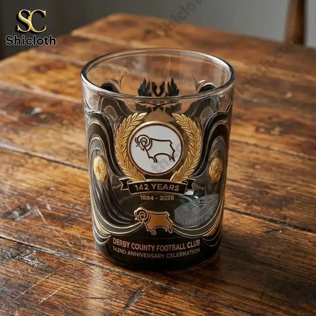 Derby County FC 142nd Anniversary Whiskey Glass