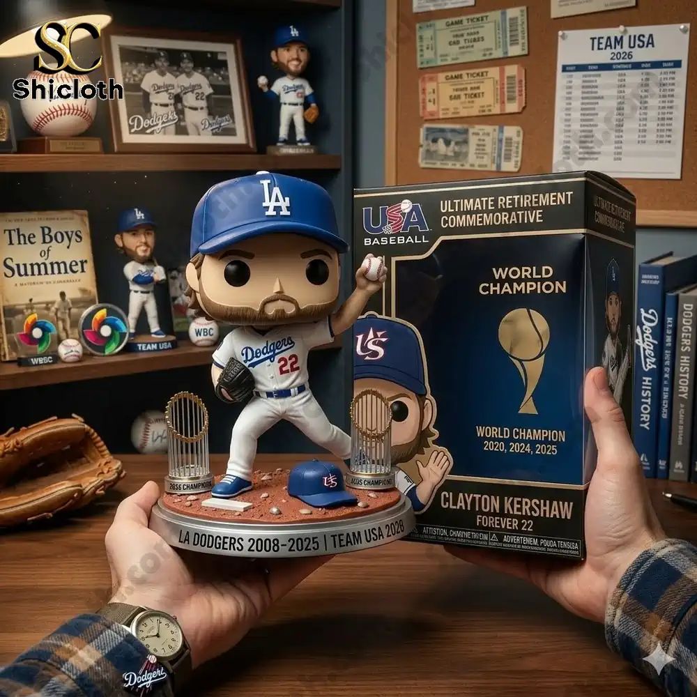 Clayton Kershaw 2026 Ultimate Retirement Commemorative Pop! Figure Doll