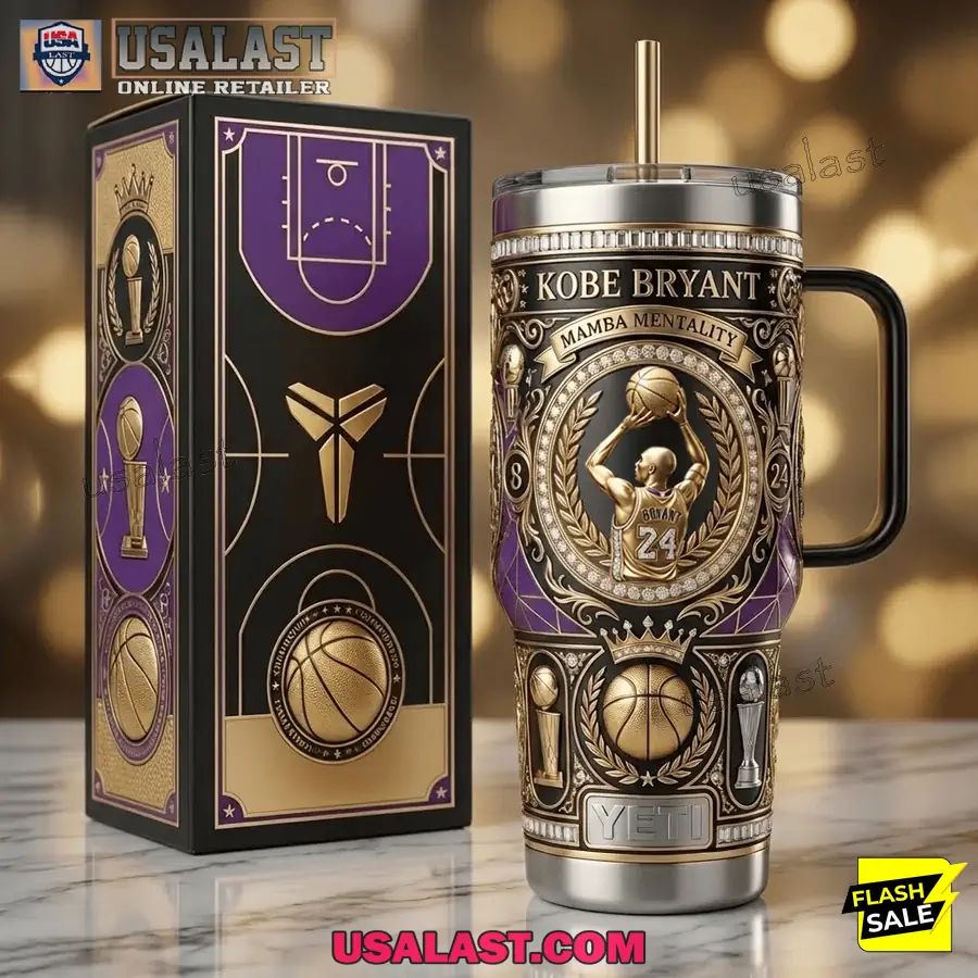 Kobe Bryant Mamba Mentality Tumbler With Handle
