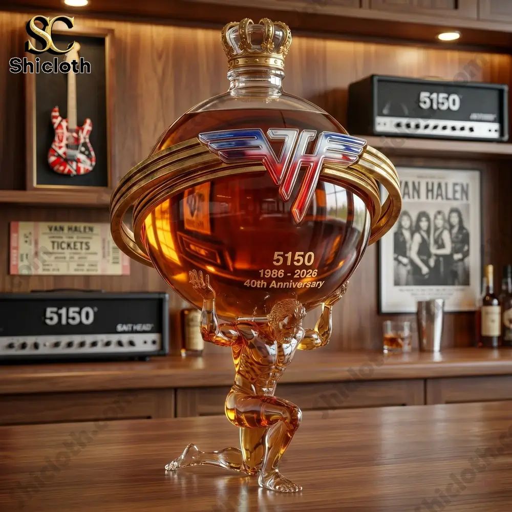 Van Halen Rock Band 5150 Album 40th Anniversary Whiskey Bottle