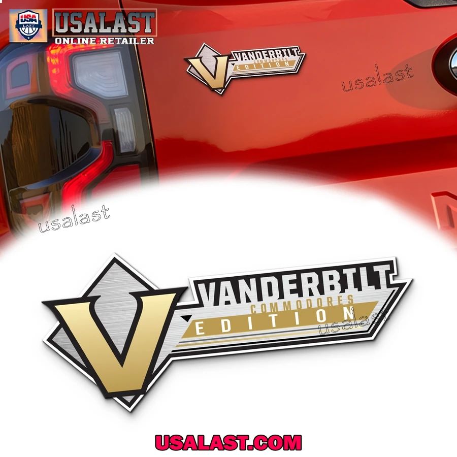 Vanderbilt Commodores Edition 3D Car Badge Sticker