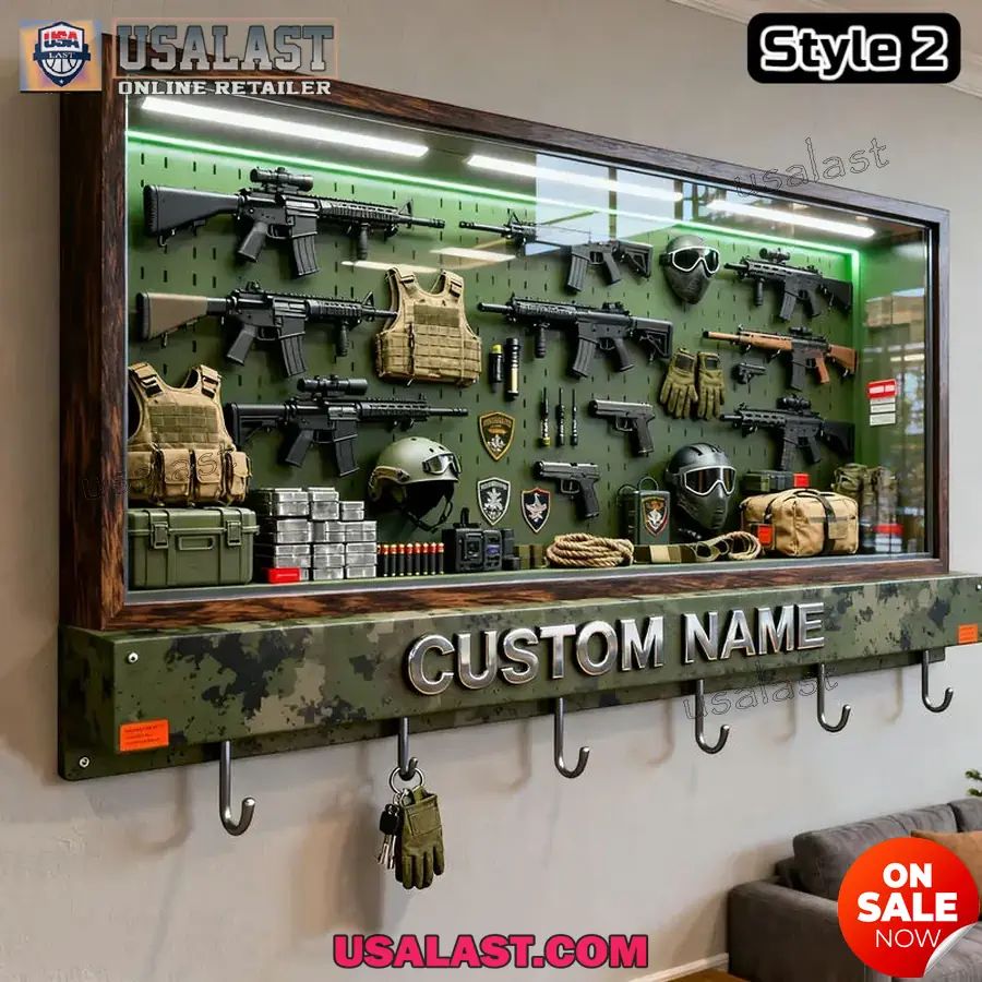 Personalized Weapon And Firearm Equipment Wall Hook