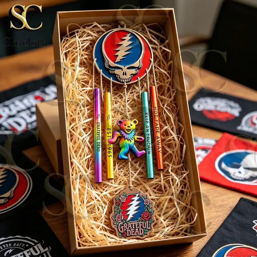 Grateful Dead Steal Your Face Wind Chime