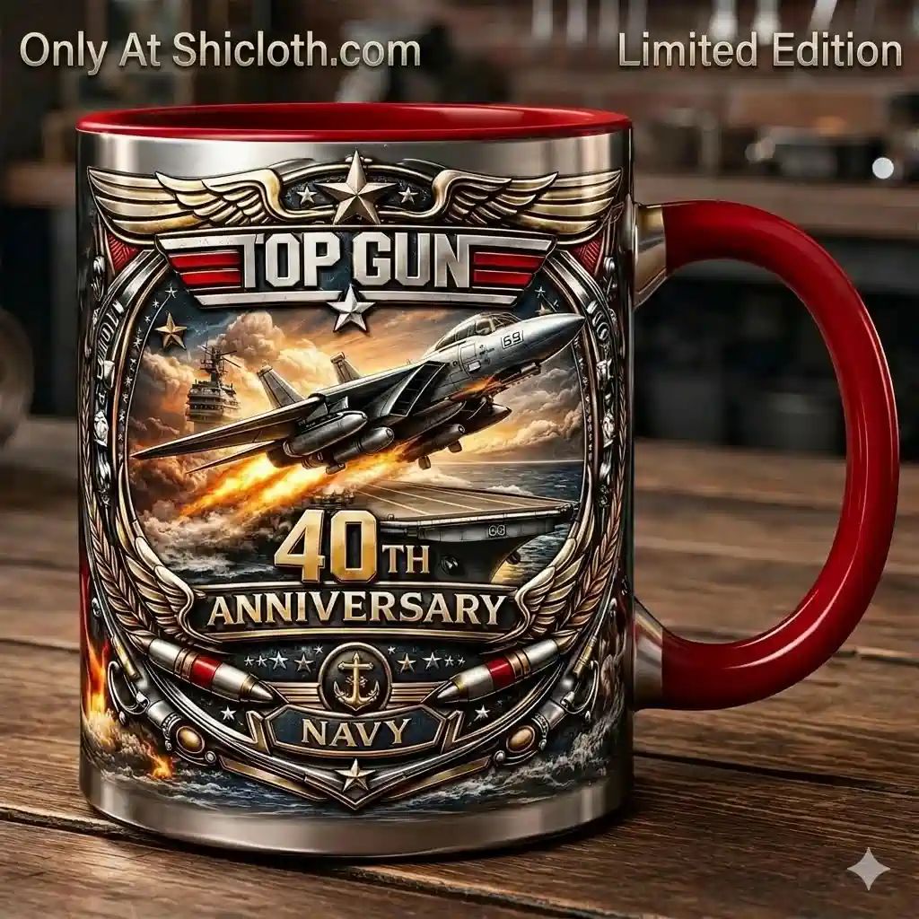 Gun 40th Anniversary Navy Fighter Pilot Commemorative Mug