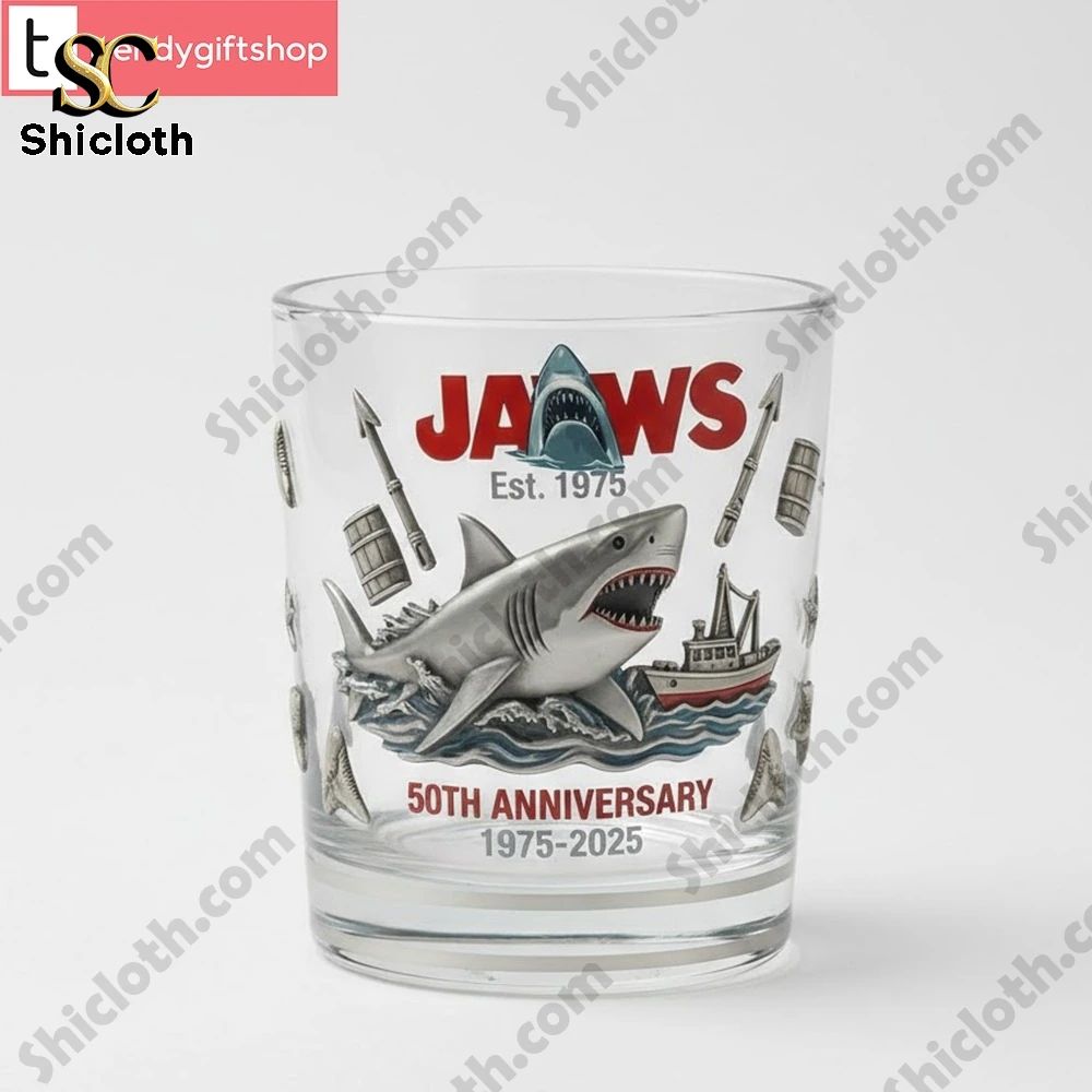 Jaws 50Th Anniversary Limited Edition Whiskey Glass