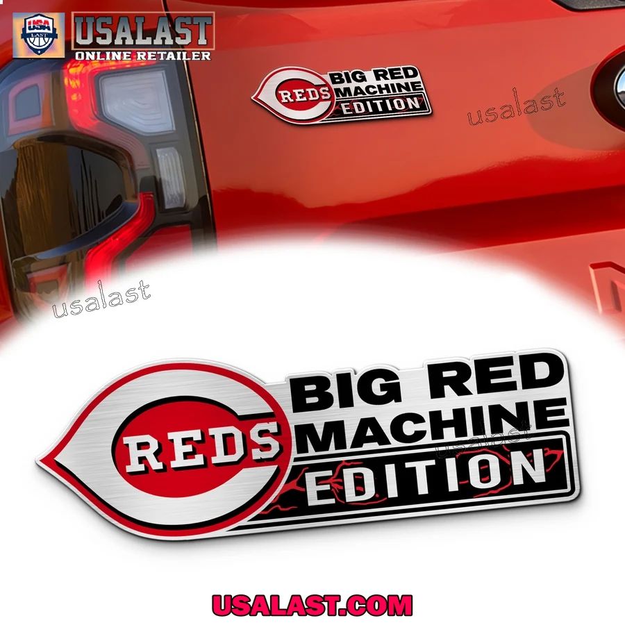 Cincinnati Reds Edition Engraved Car Name Badge