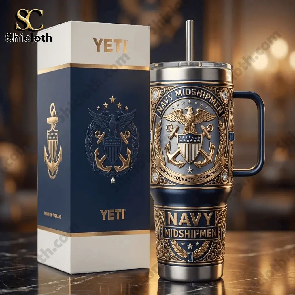 Navy Midshipmen Yeti Tumbler With Handle