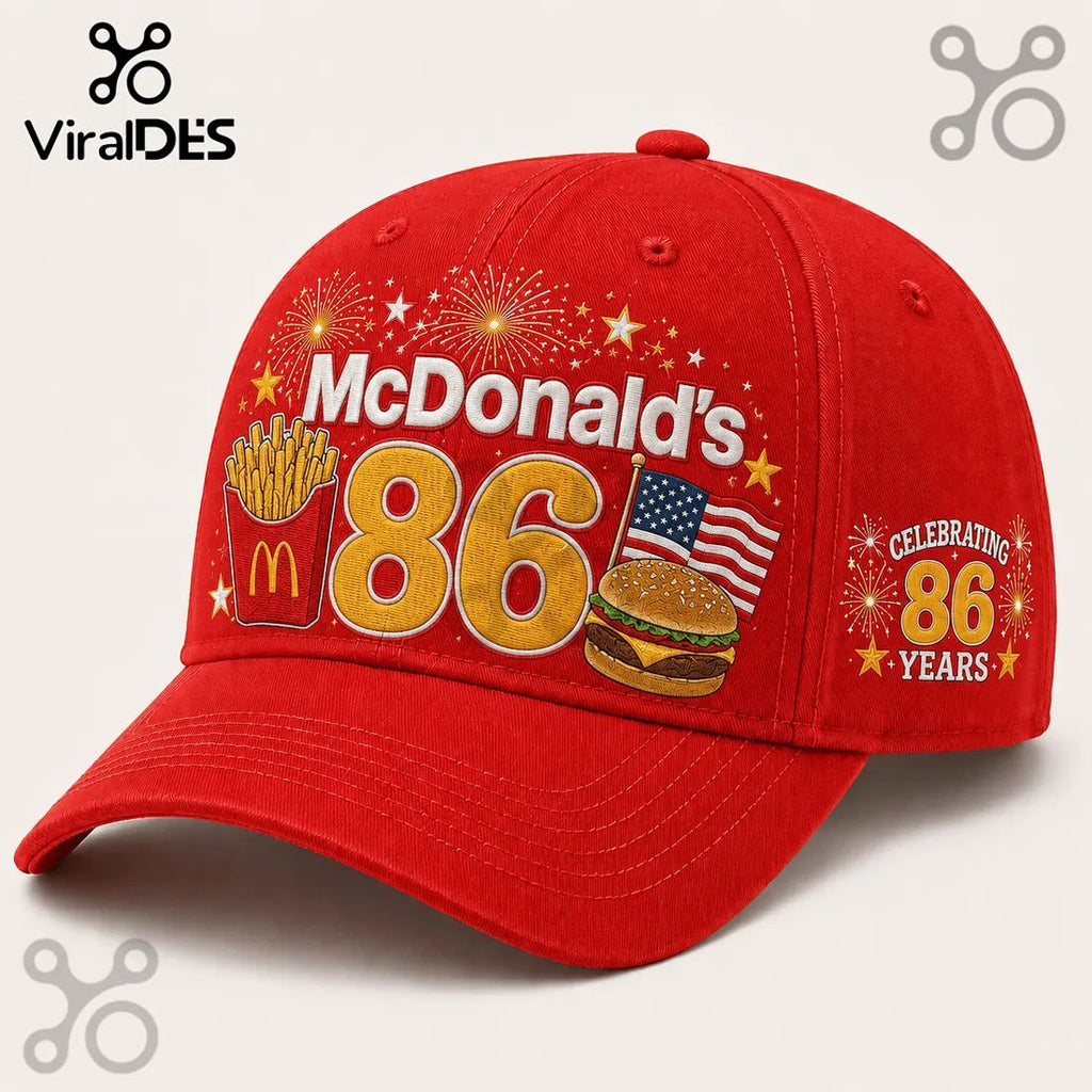 McDonalds 86 Years Celebration Red Baseball Cap