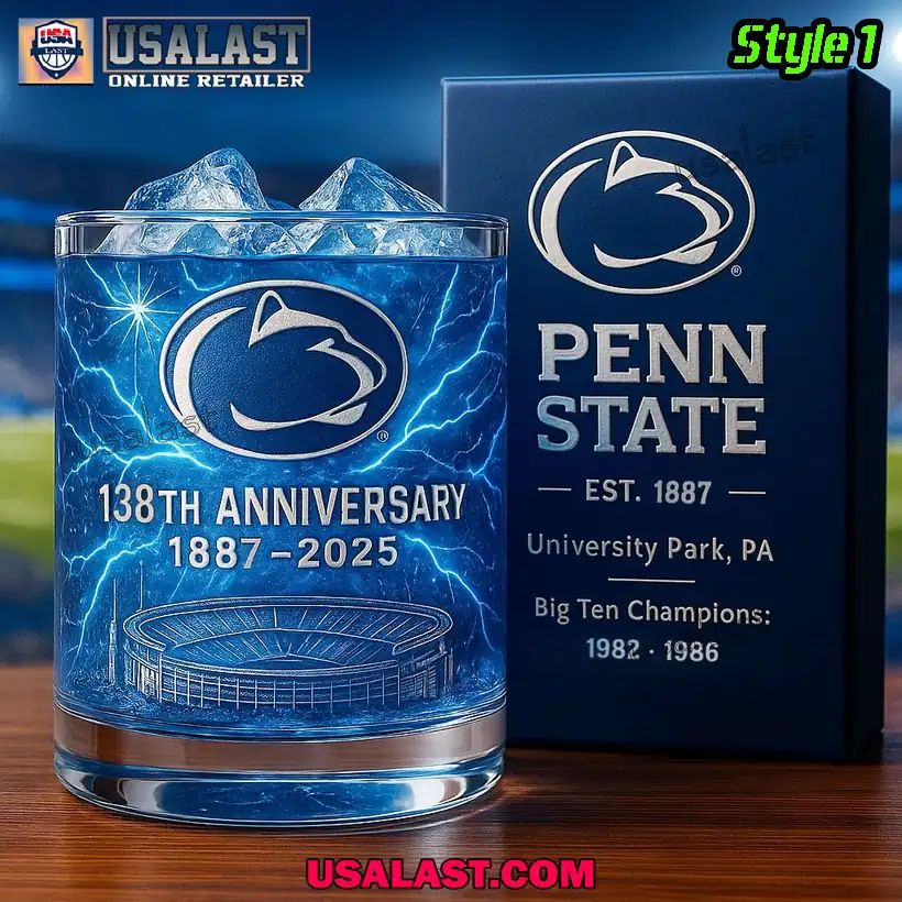 Penn State Nittany Lions 138th Anniversary Wine Glass