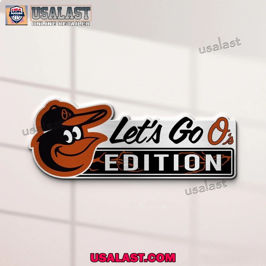Baltimore Orioles Edition Engraved Car Name Badge