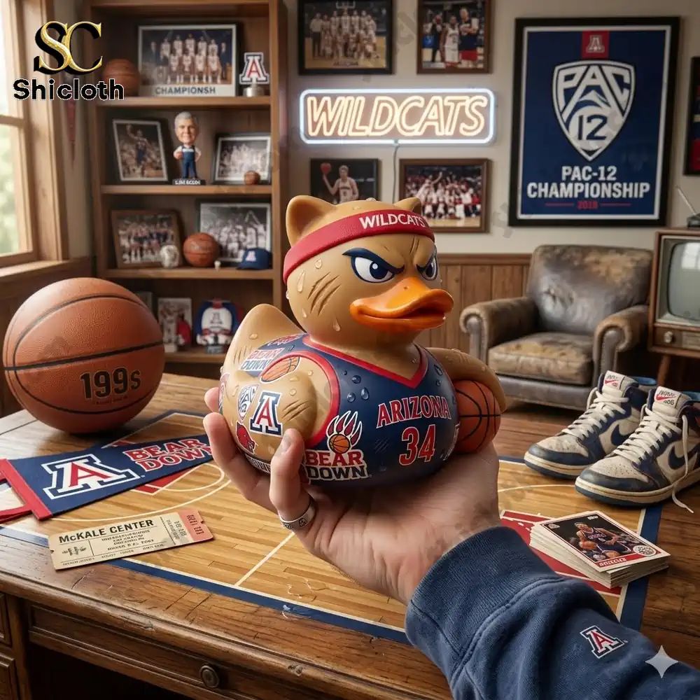 Arizona Wildcats Bear Down Basketball Resin Duck