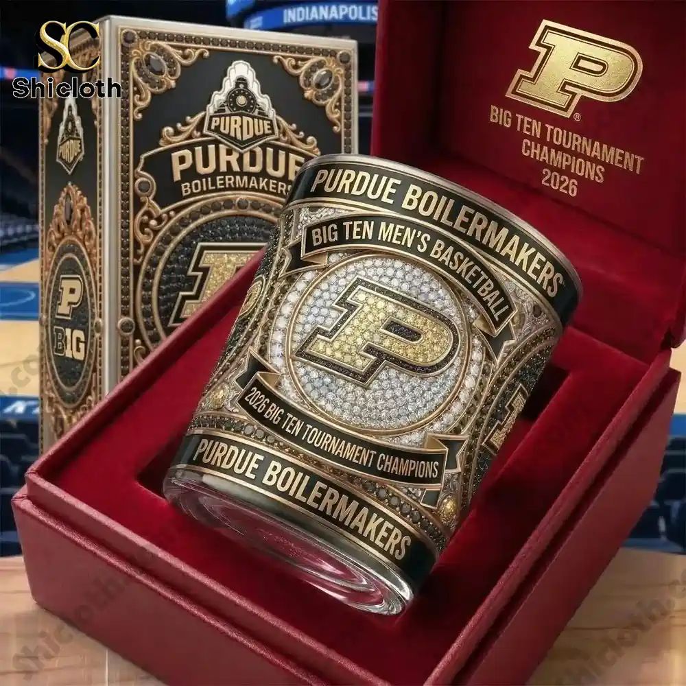 Purdue Boilermakers 2026 Big Ten Tournament Champions Whiskey Glass