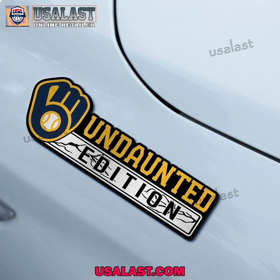 Milwaukee Brewers Edition Engraved Car Name Badge