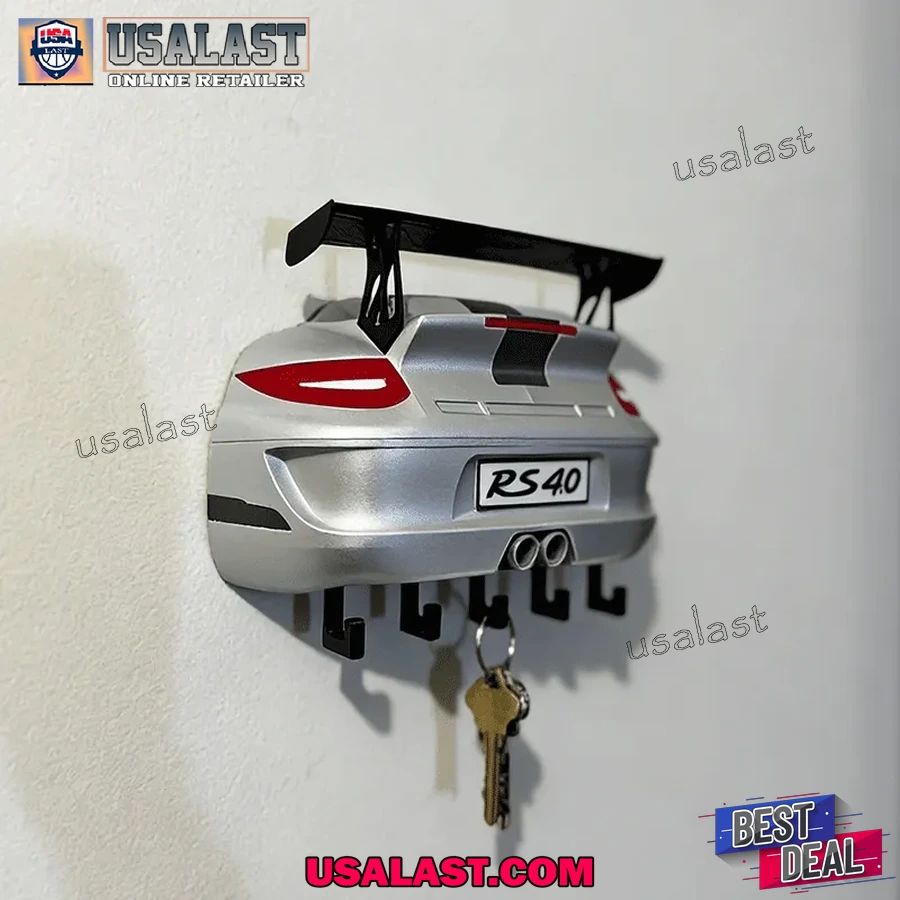 Personalized Porsche 911 Key Hanger, Wall Key Holder
