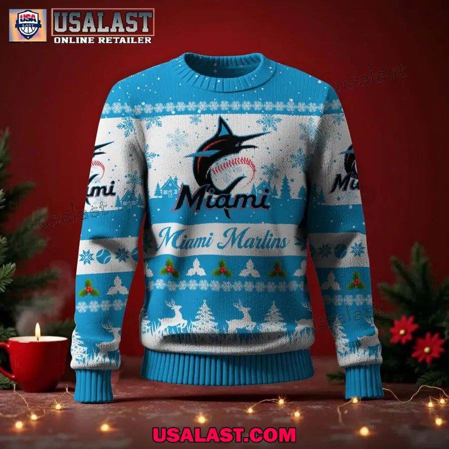 Miami Marlins Ugly Christmas Sweater Jumper