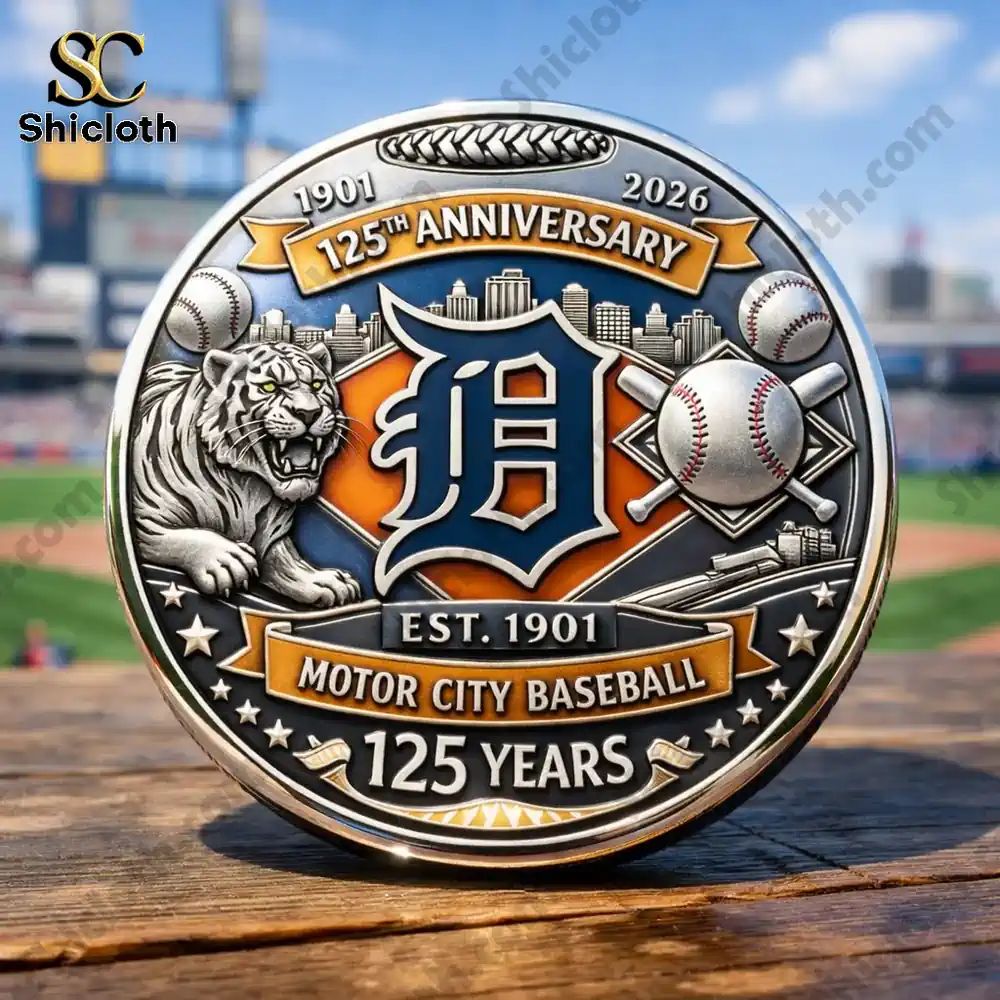 Detroit Tigers 125th Anniversary Challenge Coin
