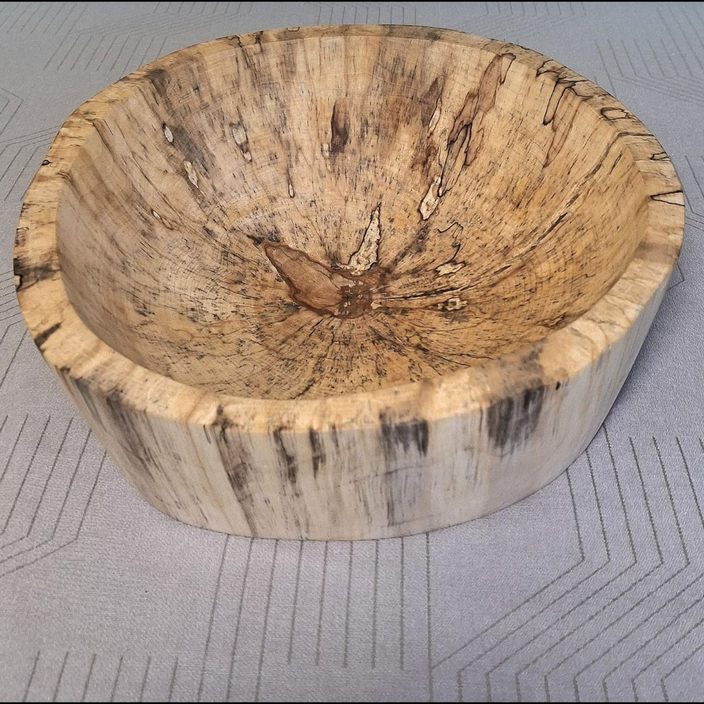 Rustic Spalted Birch Serving Bowl – Unique Natural Charm