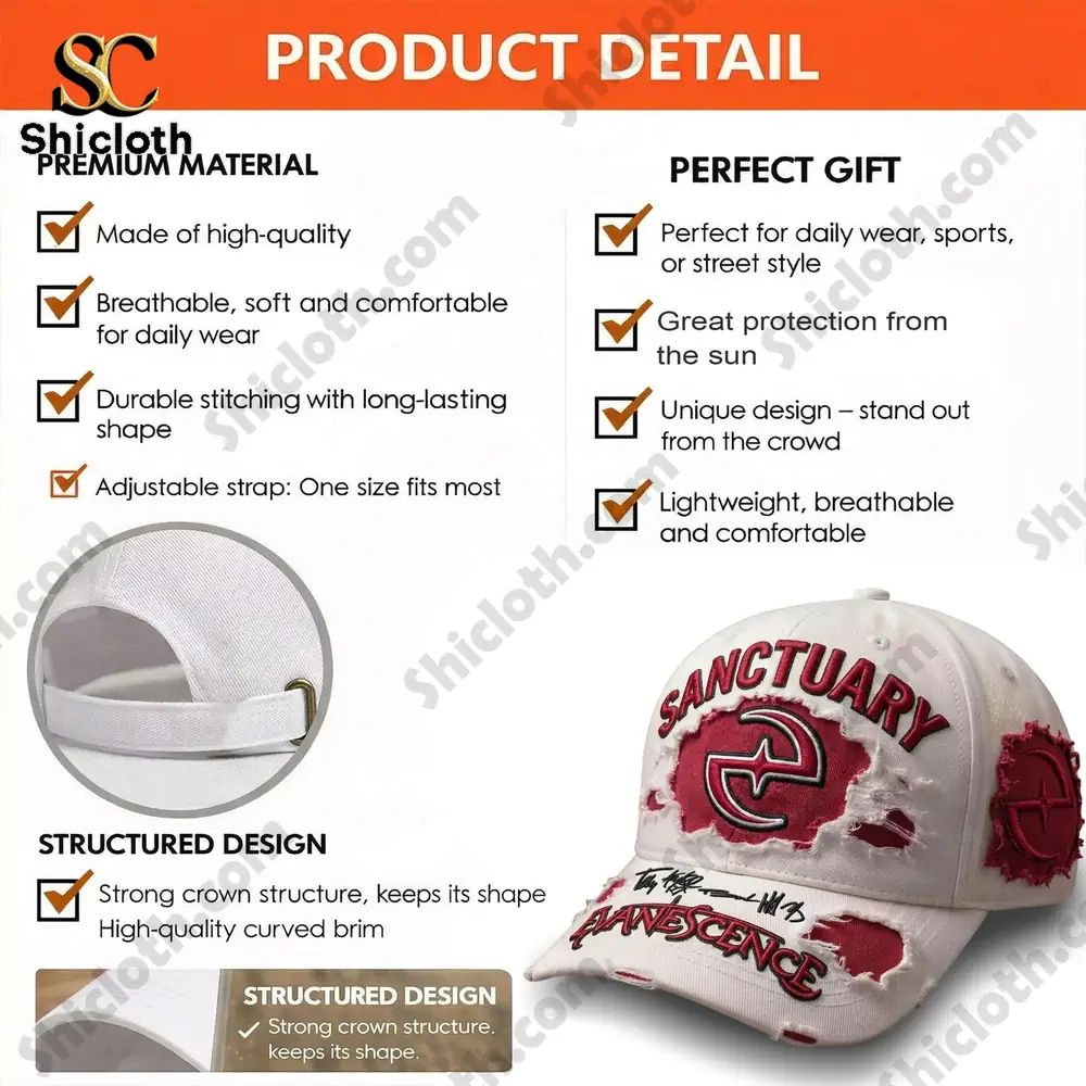 Evanescence Rock Band Sanctuary Collection Cap Hat