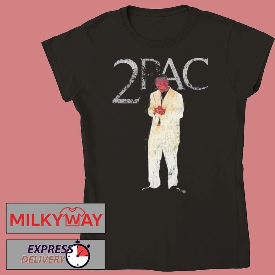 2pac White Suit Layered New Shirt
