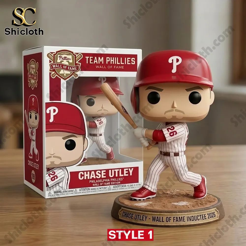 Philadelphia Phillies Chase Utley Wall Of Fame Inductee 2026 Pop! Figure