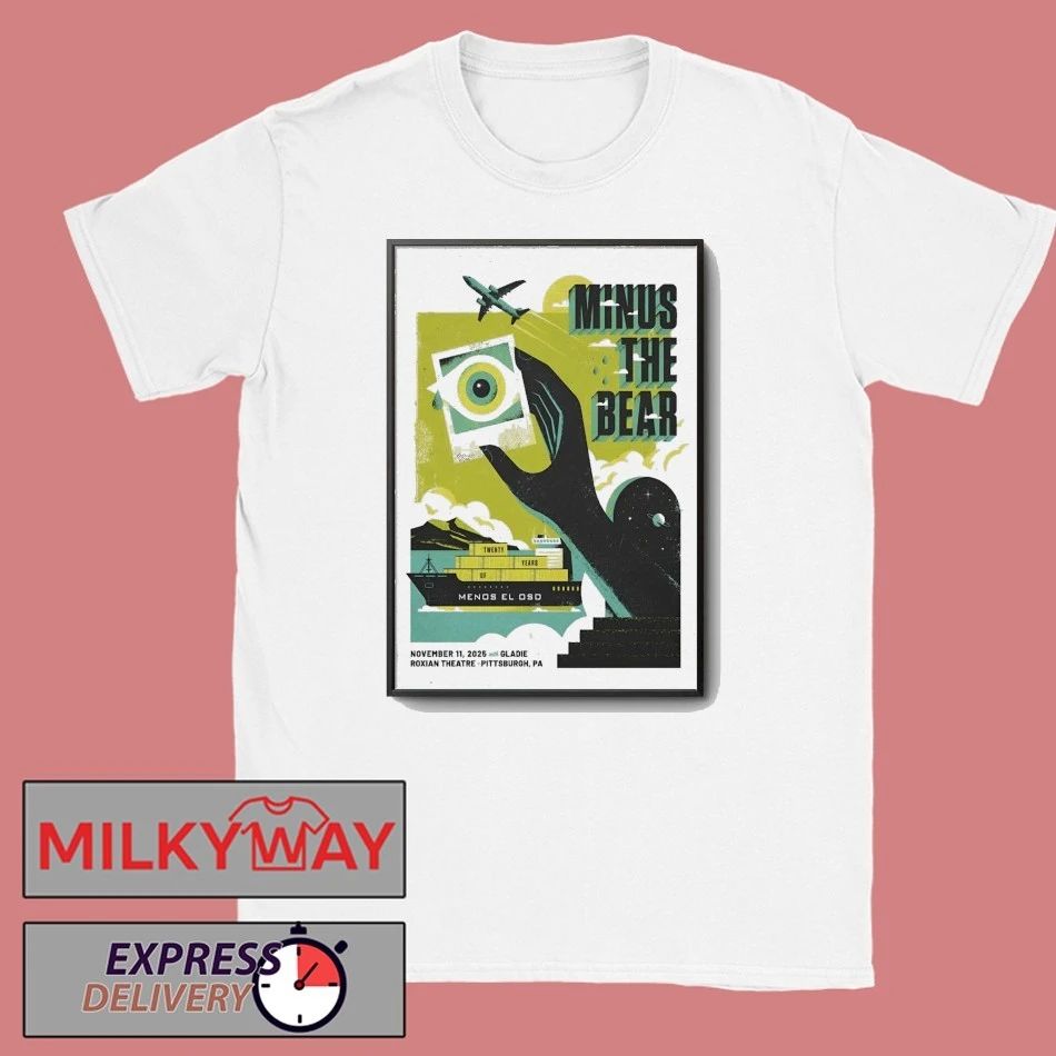 Minus The Bear Roxian Theatre in McKees Rocks PA Nov 11 2025 Poster shirt