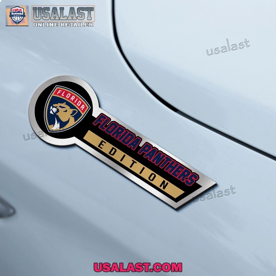 Florida Panthers Edition 3D Engraved Car Name Emblem