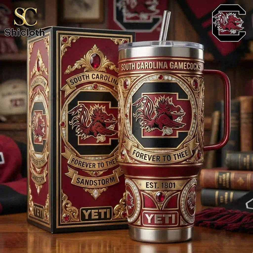South Carolina Gamecocks Custom 40oz Tumbler With Handle