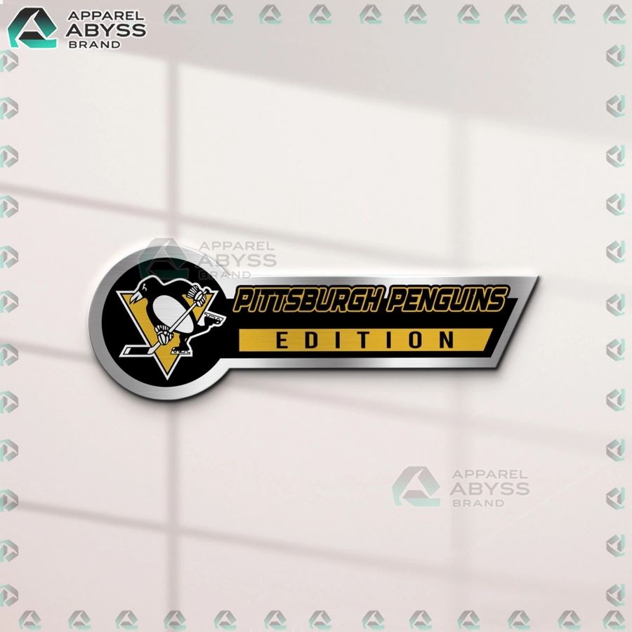 Pittsburgh Penguins Edition 3D Engraved Car Name Emblem